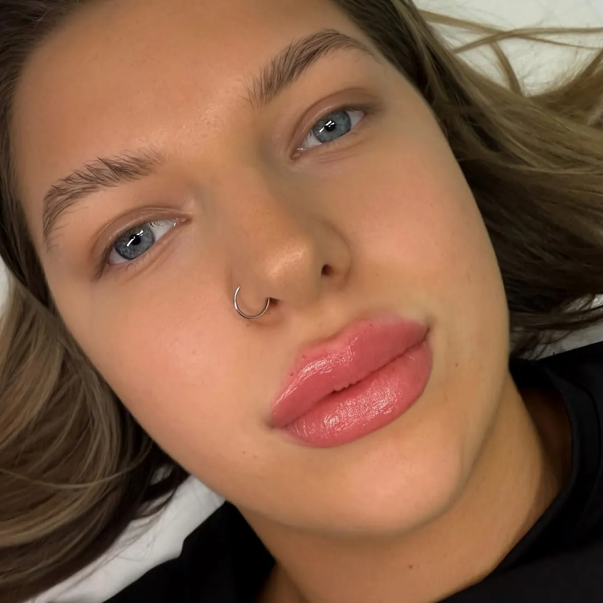 Close detail of the lips and lower face